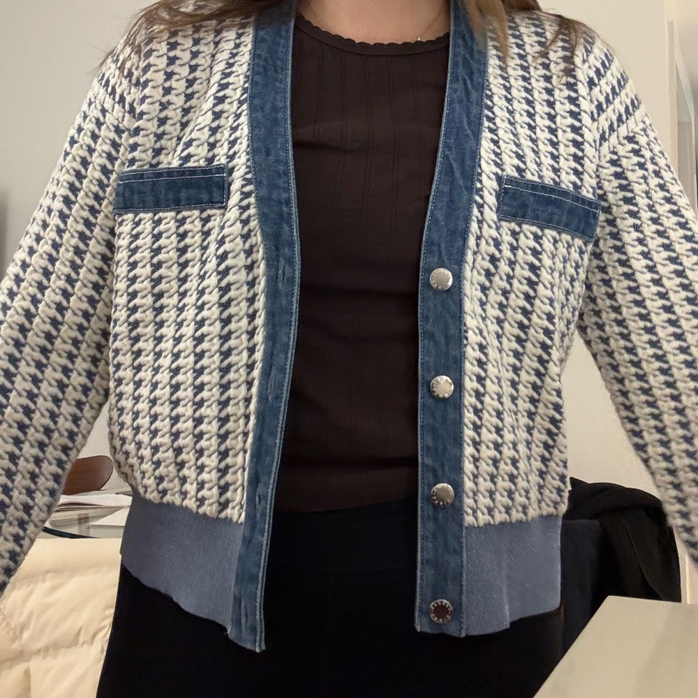 Sandro denim knit jacket
